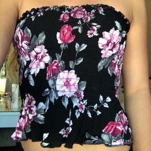 floral tube top